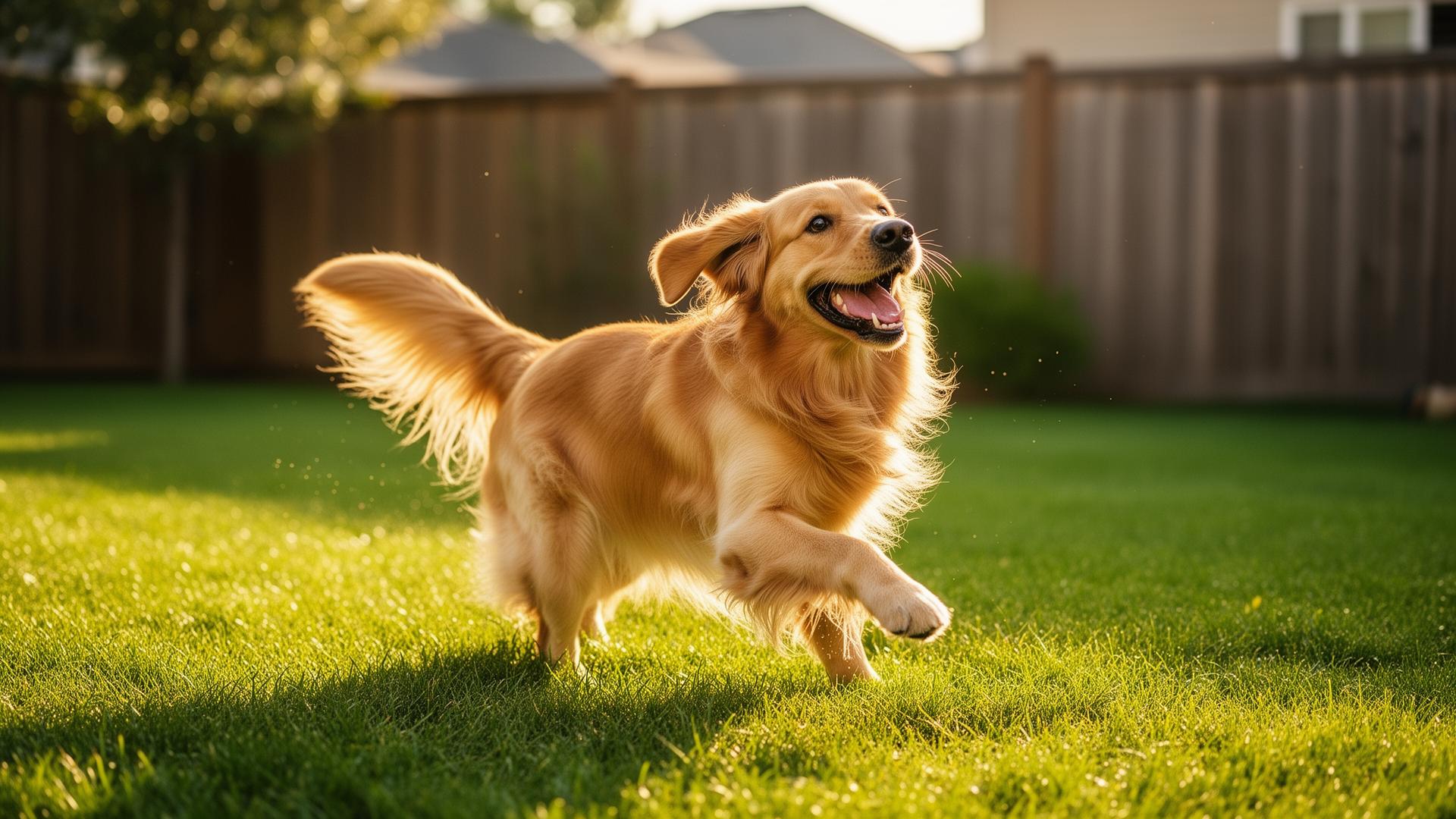 Cachorro feliz brincando